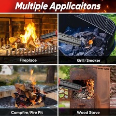 SHALL Electric Charcoal Starter Fire Lighter with Air Blower, 60S 1100F Chem fre