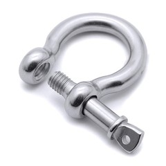 4 Pcs Stainless Steel Anchor Shackle 1/4″, Heavy Duty Bow Shackle Lifting Sai…