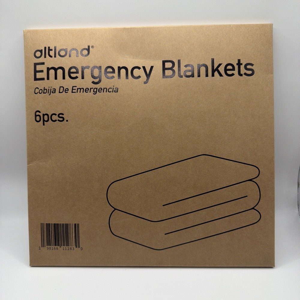 Emergency Thermal Blankets 6 Pack Survival Space Blanket Camping Hiking Kit