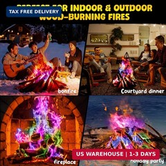 Hotdevil Fire Color Changing Packets (12Pack) Magical Flames Fire for Outdoor Ca
