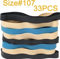 Rubber Bands Size#107 Heavy Duty Big Wide rubber band Black,blue,light brown