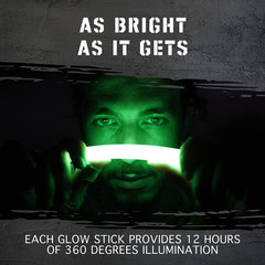 Individually Wrapped Glow Sticks, 12-Hour Duration, Industrial Grade, 10-Pack