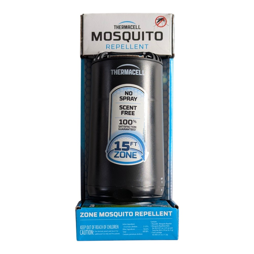 Thermacell Zone Mosquito Repellent 15′ Protection incl. 3 Mats/1 Fuel Cart. BNIB