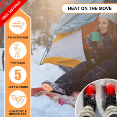 WORLD-BIO Toe Warmers with Adheasive – Long Lasting Safe 7 x 9.5 cm, white