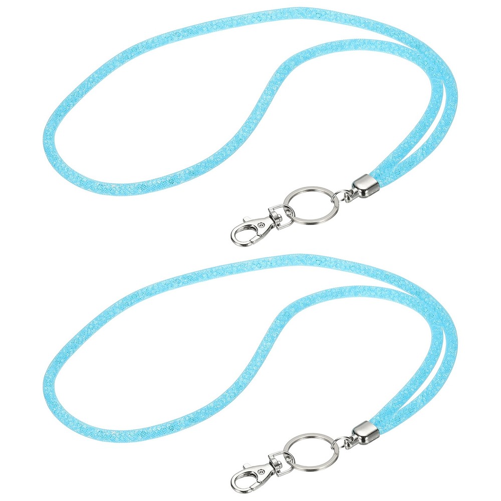 2Pack 15.7″ Rhinestone Lanyard for Keys, Light Blue