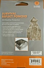 New 3-Pk Survival Reflect Poncho Ultimate Survival Technology All-Weather