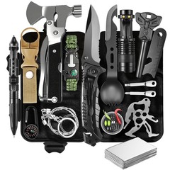 EchoVenrek Survival Gear Kit for Men: 27-in-1 Complete Tools Camping Accessories