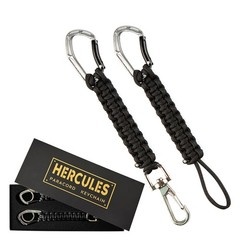 HERCULES Paracord Keychain Set of 2 Lanyard Rope with Aluminum Clip