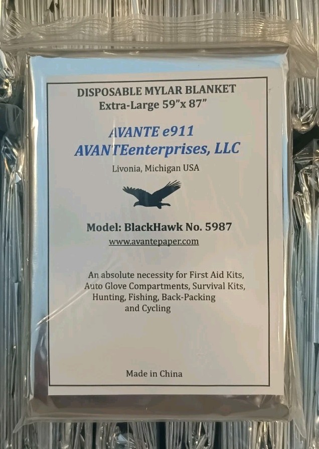 Lot of (10) Mylar XL 59″ x 87″ Emergency Blankets, Larger Than Most…