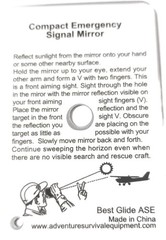 Military Grade Stainless Steel Emergency Signal Mirror