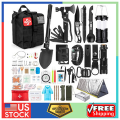 250Pcs Survival Kit First Aid Kit with Emergency Tent Molle Bag for Camping Gear