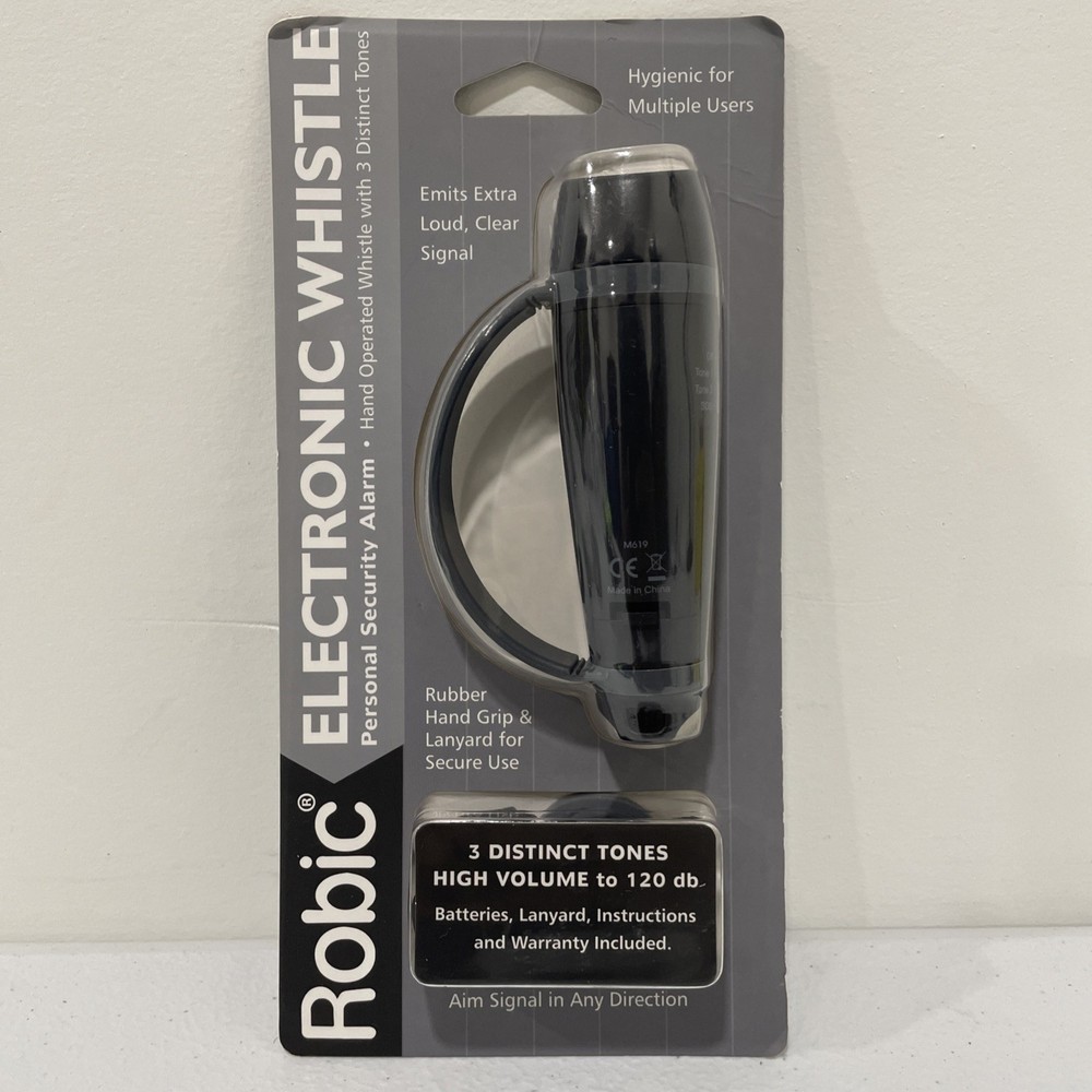 Robic M619 Electronic Whistle/Personal Alarm-Black