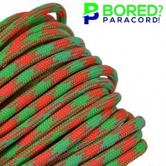 Neon Green Orange 50 50 – 100 FT – 550 Paracord Rope 7 strand Parachute Cord