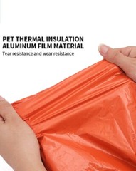 1-20 Poncho de manta térmica Mylar reutilizable impermeable de supervivencia