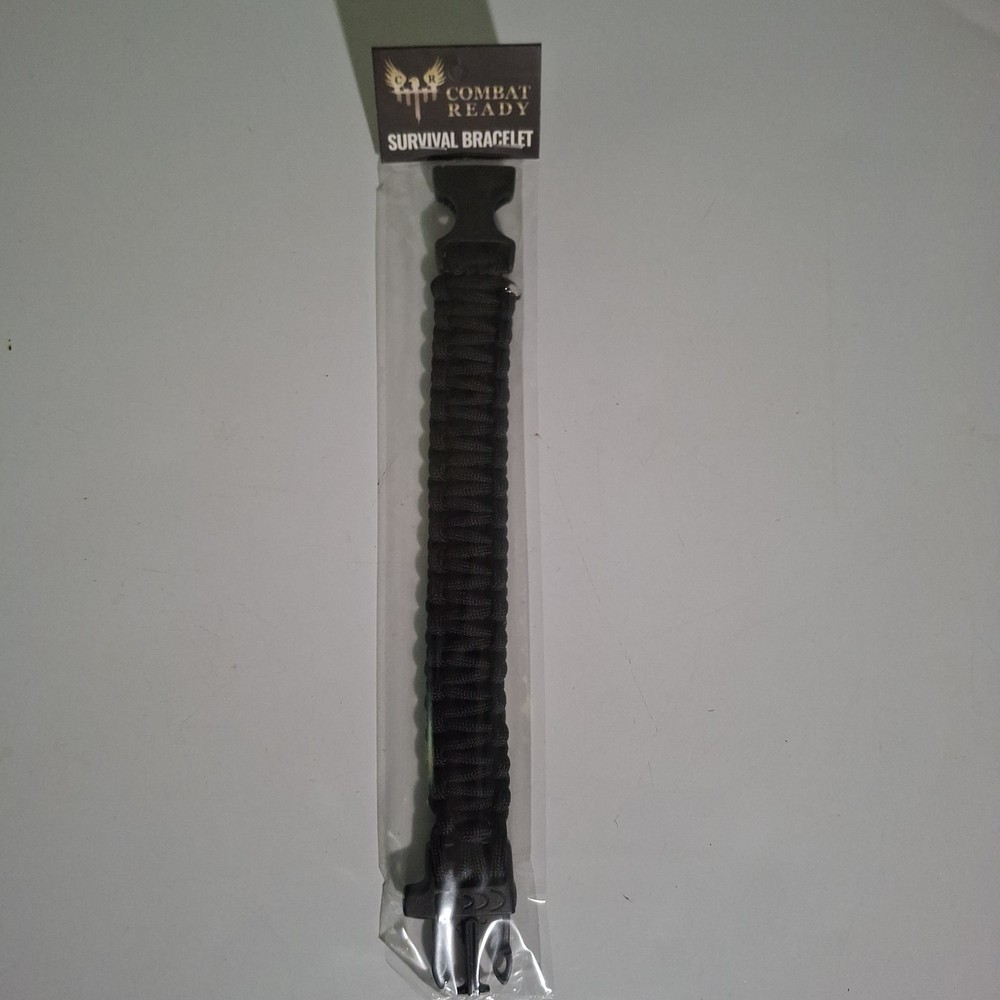 New Combat Ready Survival Bracelet Black SD BLACK / CBR361