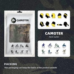 CAMOTER Camo Face Mask & Neck Gaiter – UV Sun Protection, One Size, B
