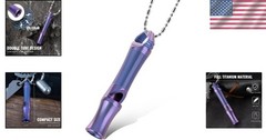 Lightweight Titanium Whistle with 120+ dB Sound – Perfect for Camping & Hiking