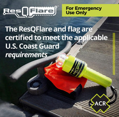 ResQFlare Electronic Distress E-Flare and Flag, USCG Approved Replacement