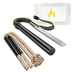 The Professional Ferro Rod Fire Starter Kits Including a 5 Ferro Rod and Two 12