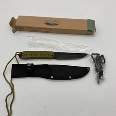 Woodland Creek Be Outdoor Ready Survival Knife With Fire Starter Green