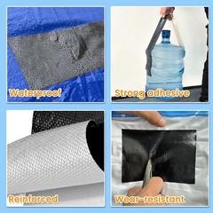 Tikfoam Waterproof Repair Tape for Fabric, Awning, RV 3 inch x 25FT, Black