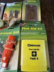 Camping Survival Kit Lot – Maglite, 2 Knives, Compass, First Aid, Fire Starter