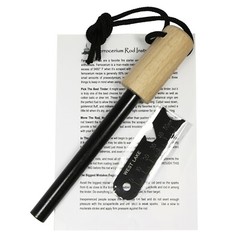 Ferrocerium Rod 5″ x 1/2″ Fire Starter w/ Handle and Steel Scraper Flint Striker