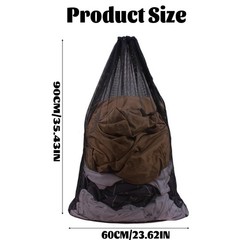 Laundry Bag Mesh Bags Wash Bags,Travel 23″ x 0.08″ x 34″, Black