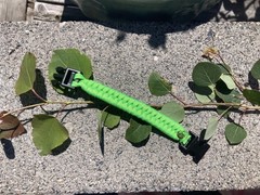 550 Paracord Bracelet, S (4.5”-7”) Hand crafted Green fishtail design