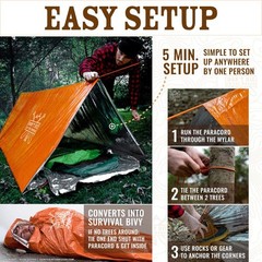 Don’t Die In The Woods – Survival Tent – Made with 2 Person, Orange