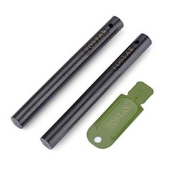 FOSTAR 2PCS Upgrade Ferro Rod Flint Fire Starter, 1/2 Inch X 5 Inch Thick Fire