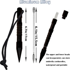 12Pcs Paracord Stitching Set Stainless Steel Lacing Needles FID Knotter Tools