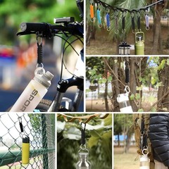 Paracord Keychain for Men Women Paracord Carabiner Backpack Keychain with Alumin