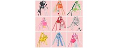 Paracord Keychain Paracord Bag Charm 12pcs Braided Nylon Rope Keychain Cord for