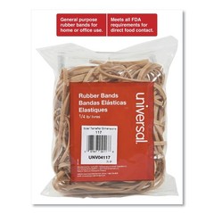 Universal 04117 Rubber Bands, Size 117, 7 x 1/8, 1/4lb Pack (Pack Beige