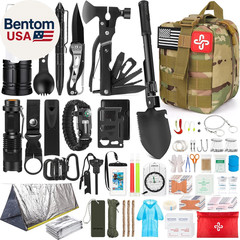 Survival Kit, 250Pcs Survival Gear First Aid Kit with Molle System Compatible Ba