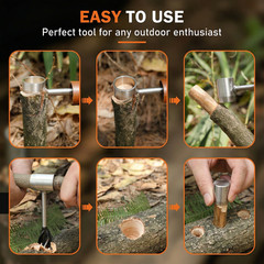 Bushcraft hand auger settlers wrench manual hole drill for survival & camping