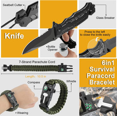 Survival Kit, Gifts for Men Dad Husband, Emergency Survival Gear and Equipment 1