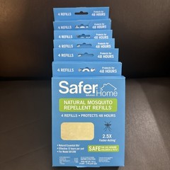 6x Safer Home SH1200R4R Natural Mosquito Repellent Refills 4 Pads ea NEW Sealed