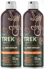 Lot Of 2 Trek Mosquito Repellent Lemongrass Farms Plant-based 100% All Natural