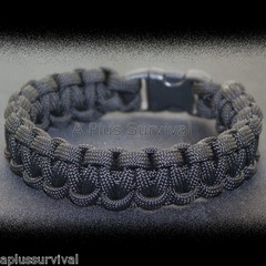 Paracord Survival Bracelet Black 9 Feet 7 Strand 550 LB