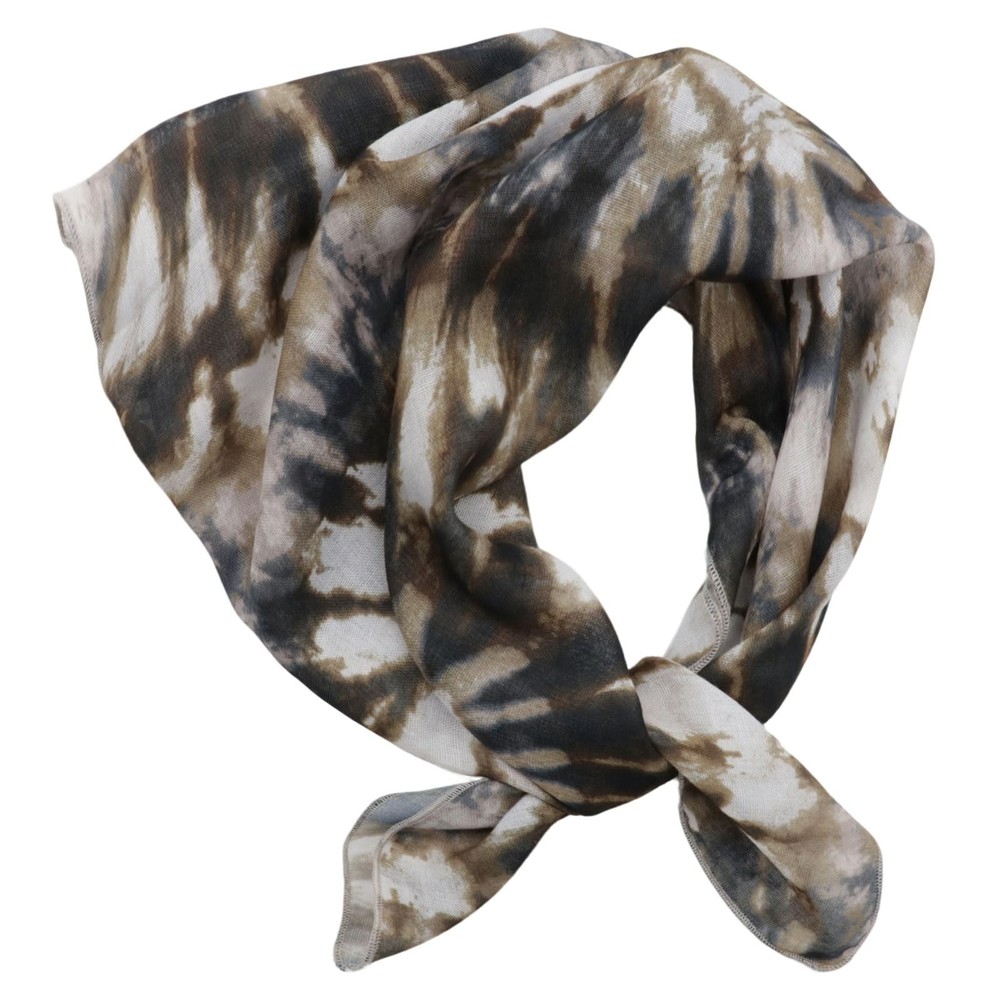 Qutdiuzy 22″ Bandanas for Women Girls, Men Head Standard, White Black Coffee