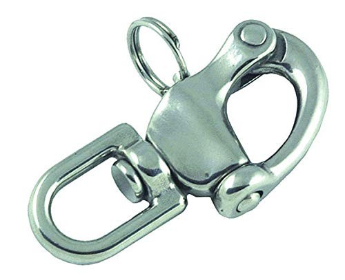 Stainless Steel 316 Swivel Eye Bail Snap Shackle Marine Grade, 2-3/4, 3-1/2 a…