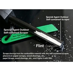 Fire Starter Flint Steel Striker Survival Kit Ferro Rod Camping Outdoor Tool