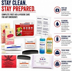 72 Hour Emergency Kit for 2 People Backpack First Aid Food Water Power Station