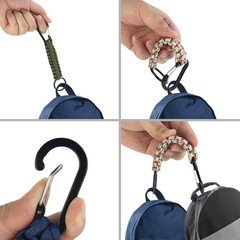 6-Pack Heavy-Duty Paracord Keychains with Carabiner for Outdoor Activities
