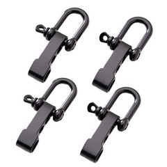 4Pcs Adjustable D Shackles Buckle High Strength Zinc Alloy Bows D Shape Shackles