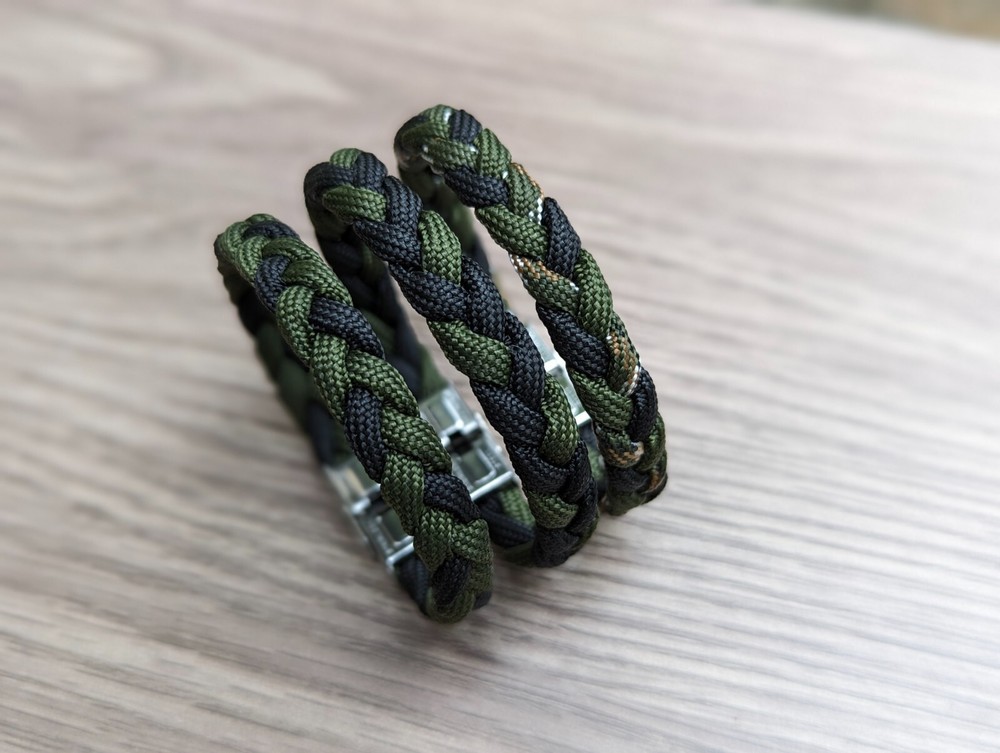 paracord bracelet for traveling, stainless steel lock braided, waterproof