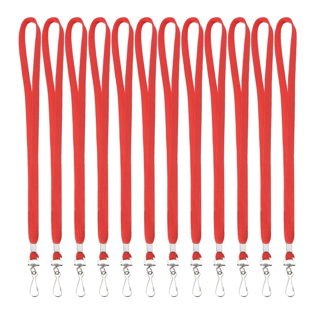25Pcs 17.3″ Polyester Lanyard with Key Carabiner, Red for Keys