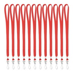 25Pcs 17.3″ Polyester Lanyard with Key Carabiner, Red for Keys